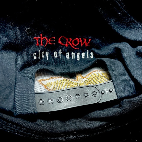 THE CROW CITY OF ANGELS Men’s Unisex Baseball Cap Low-Crown Black Snapback - Picture 3 of 3